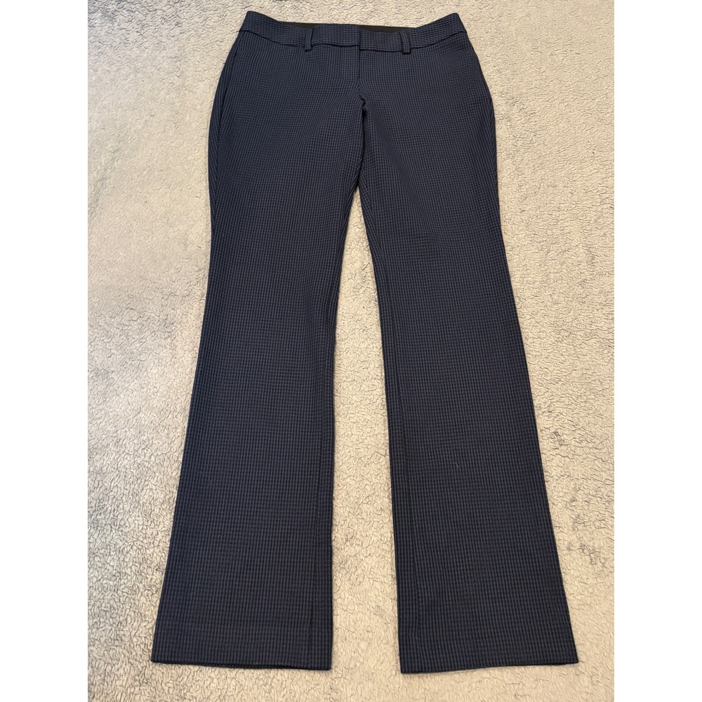 Express Editor Navy Blue Black Houndstooth Bootcut Dress Pants Womens Size 0R